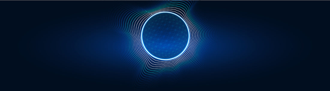 Abstract design featuring AI-driven sound waves, representing innovation in acoustics and technology.