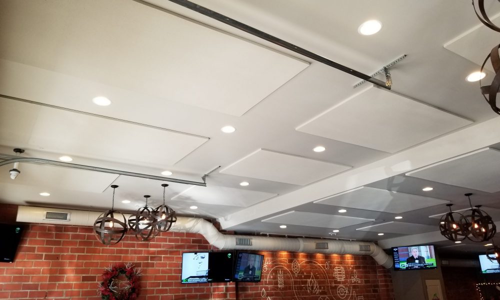 Applied Acoustic Ceiling Panels for Bars