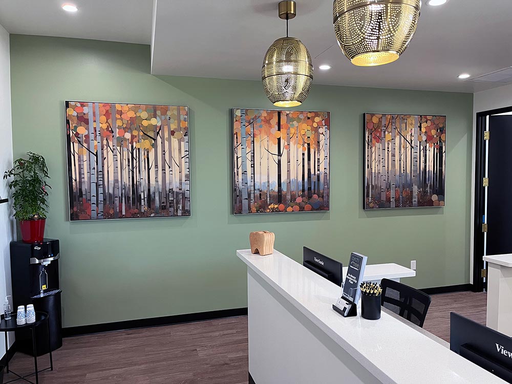 Birch Tree Forest Custom Printed Framed Acoustic Panels