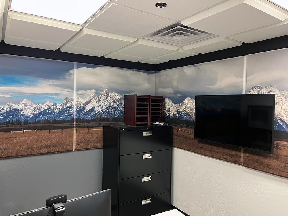 Mountain Landscape Custom Printed Acoustic Foam