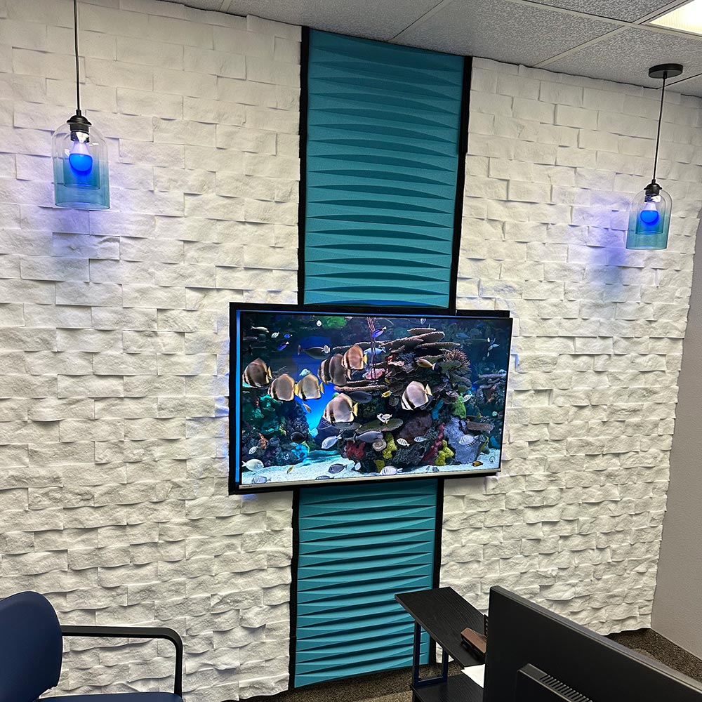 Coated Gills Acoustic Design Panel Installed on Wall