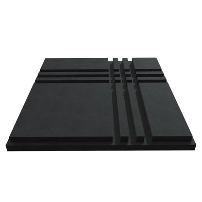Crossroads Designer Acoustic Tile In Obsidian Color