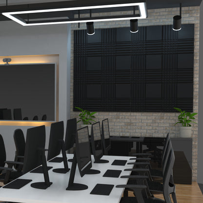 Montage acoustic tile in Obsidian™ tiled in an office environment