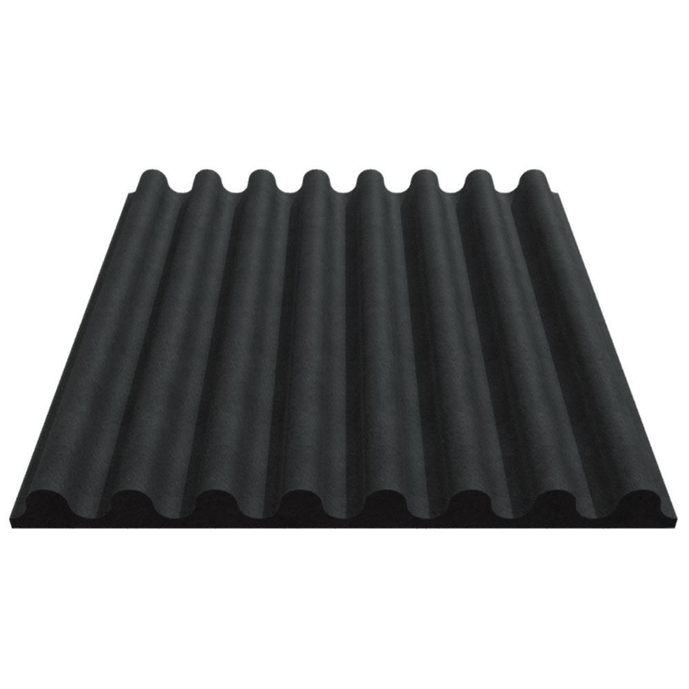 Ripple Designer Acoustic Tile In Obsidian Color