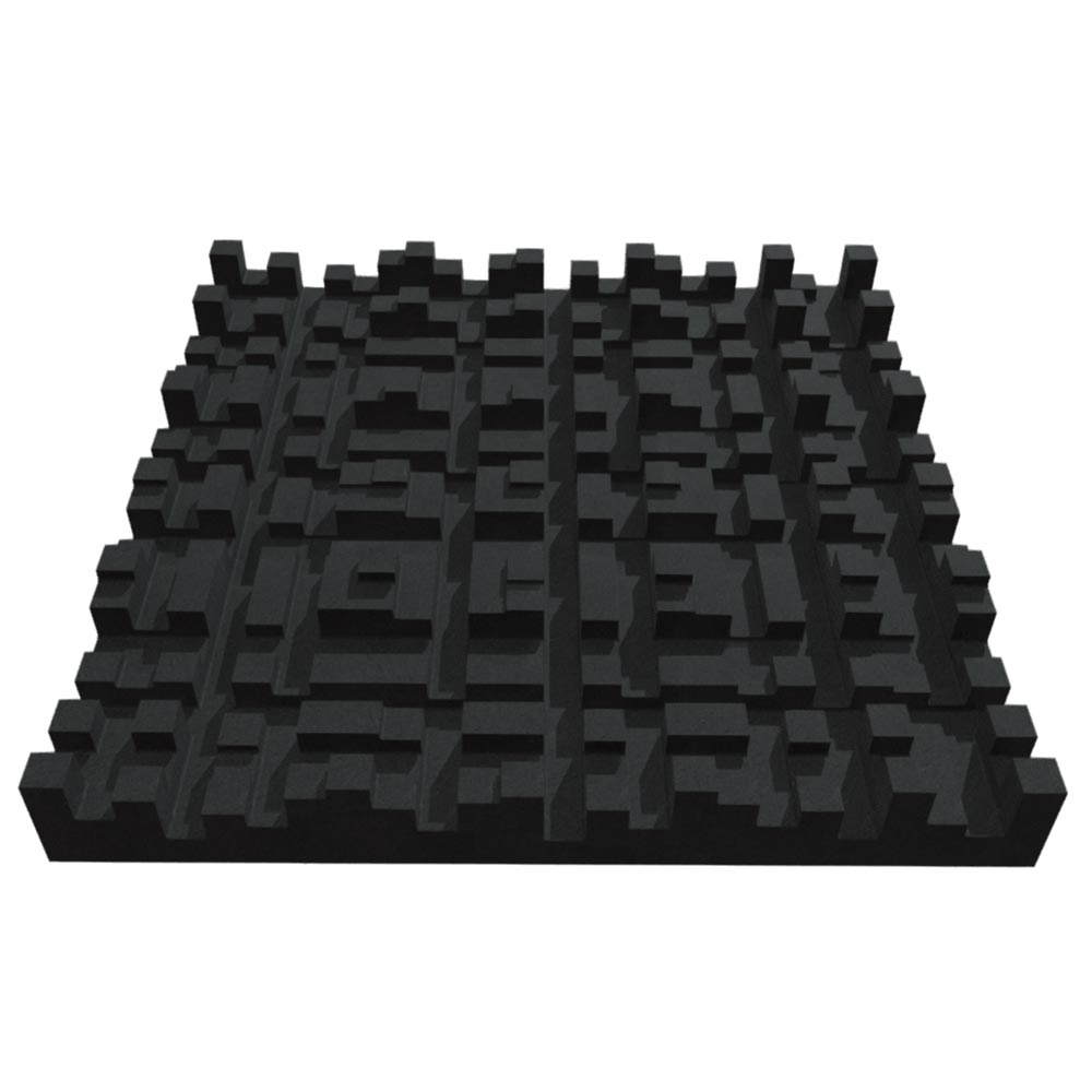 Designer Skyline Diffuser Acoustic Tile In Obsidian™