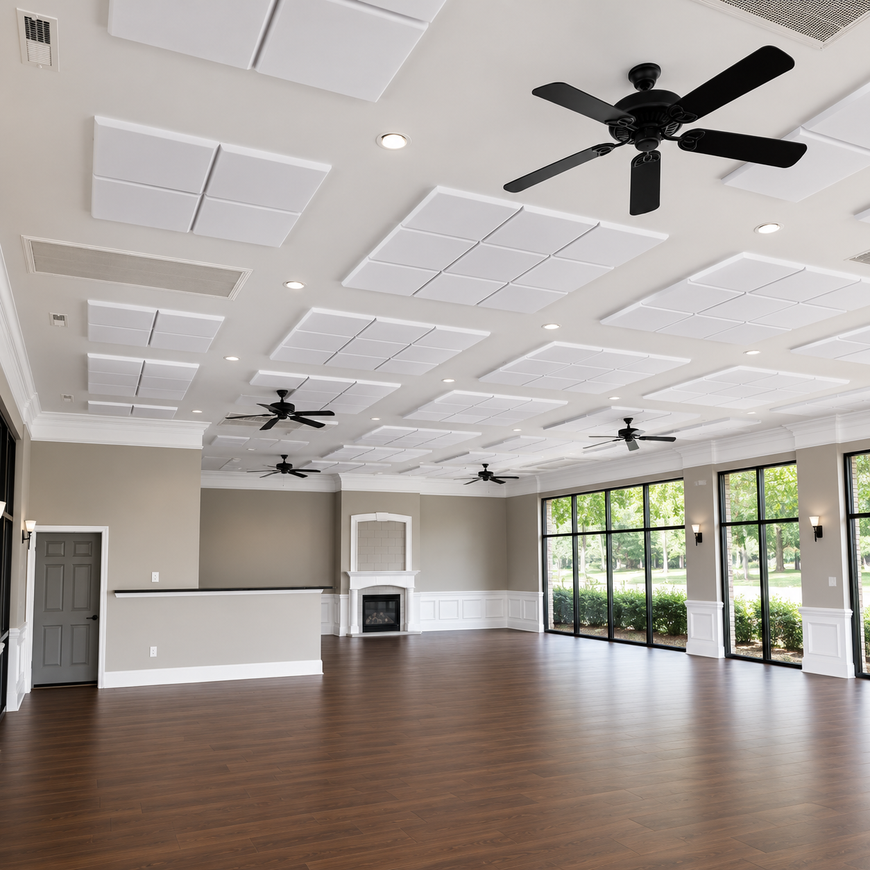 White Coated Applied Acoustic Ceiling Tiles